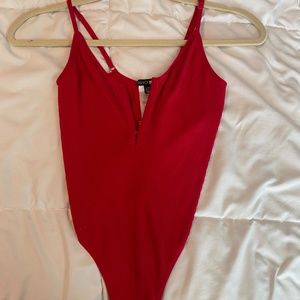 Fashion Nova Red Bodysuit
